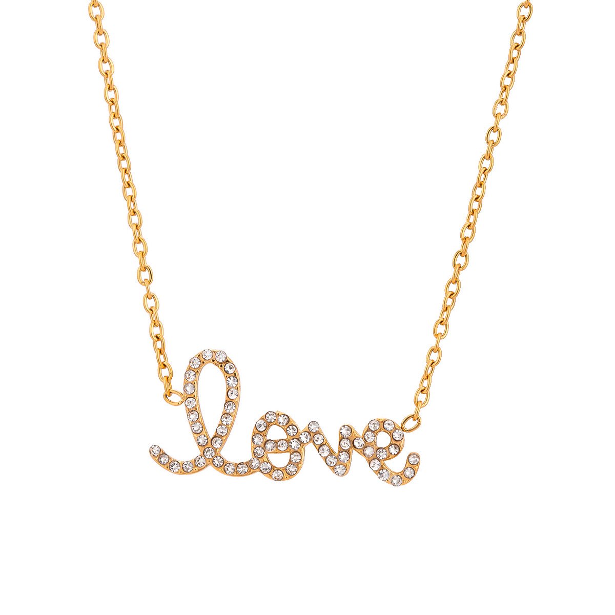 Letter Necklace High end Diamond Encrusted Clavicle Chain