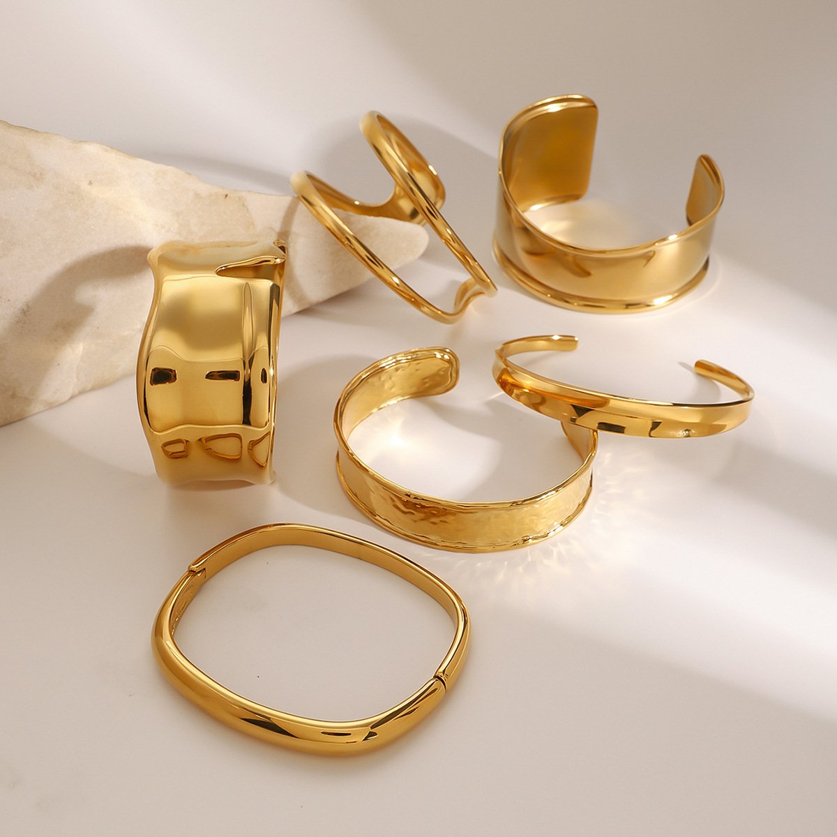 Stainless Steel Exaggerated Gold Bracelet – Image 4