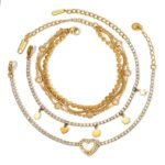 Edelstahl-Zirkon-Armband