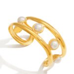 Gelang Baja Titanium 18k Emas Mode Mewah Serbaguna