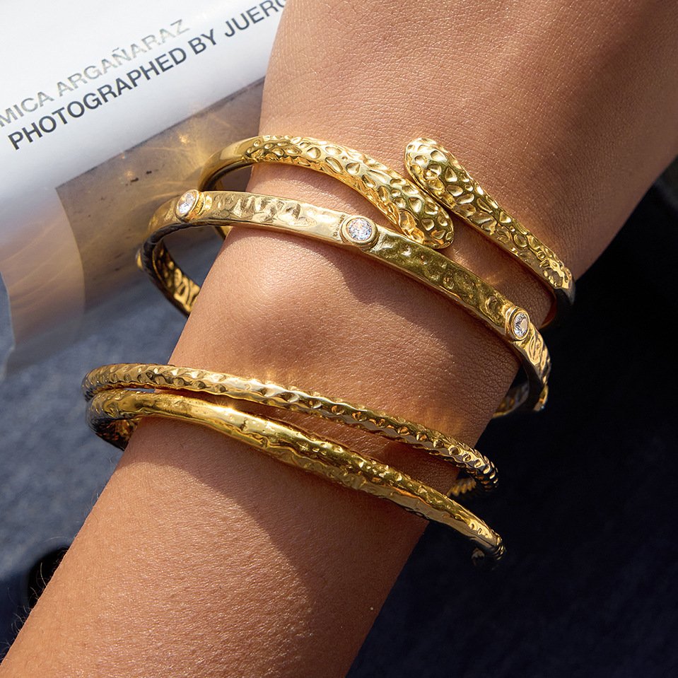 Bracelet Titane Acier 18k Or Versatile