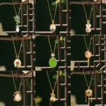 New Chinese Aesthetic Enamel Floral Necklace with Butterfly & Lotus Leaf Motifs, Refined Oriental Elegance