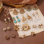 Retro Vintage Sterling Silver Post Earrings in Russian Gold Palace Style – Refined Luxury Aesthetic