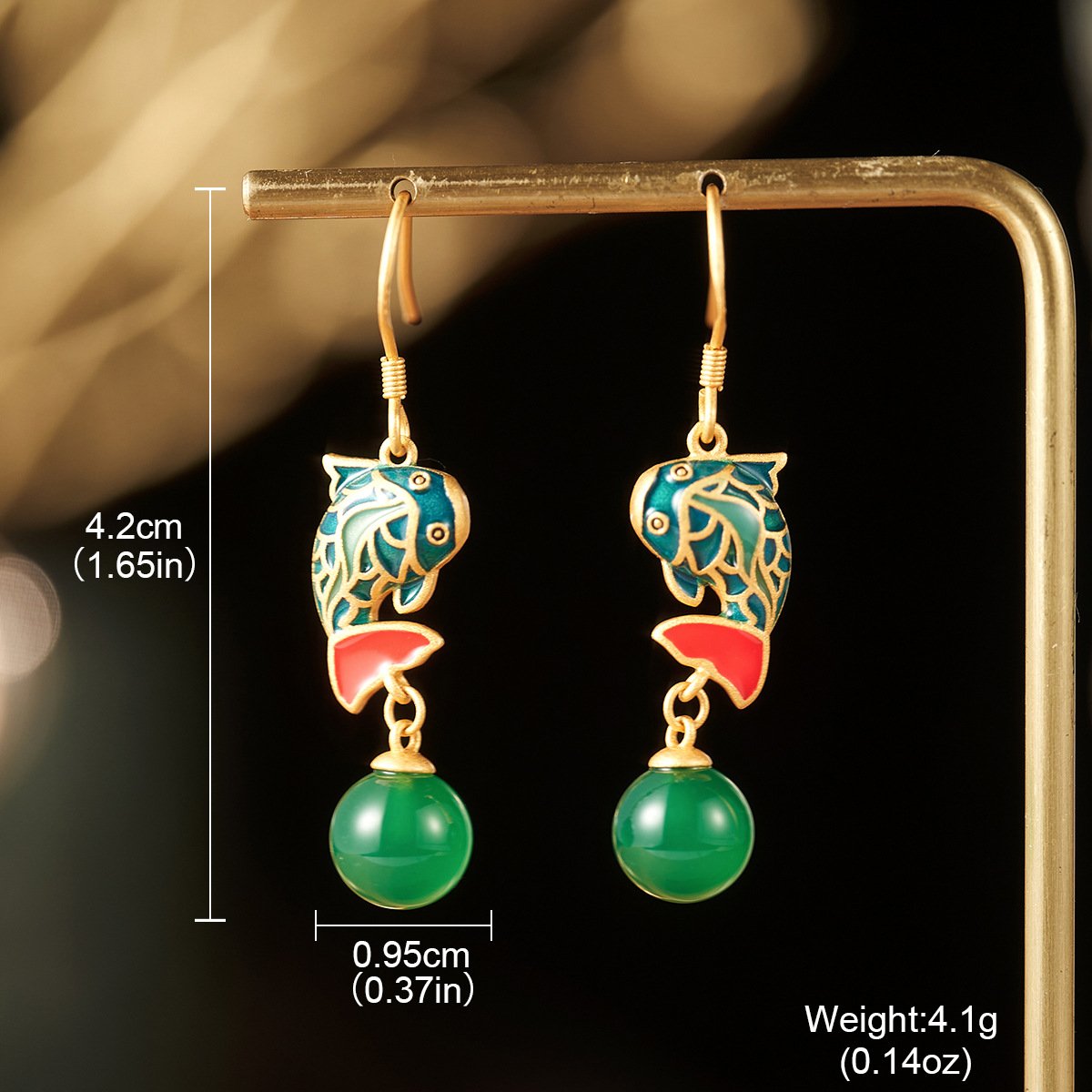 New Chinese Style Enamel Pearl Butterfly Long Earrings with 925 Sterling Silver Posts, Timeless Elegance - Image 5