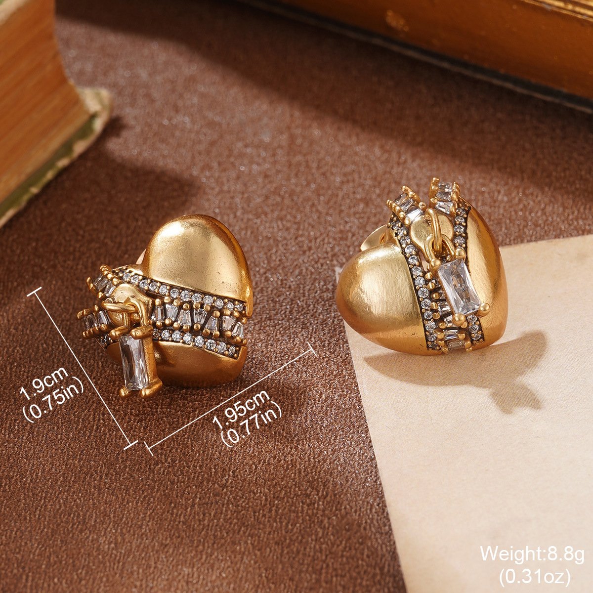 Retro Vintage Sterling Silver Post Earrings in Russian Gold Palace Style – Refined Luxury Aesthetic - Image 8