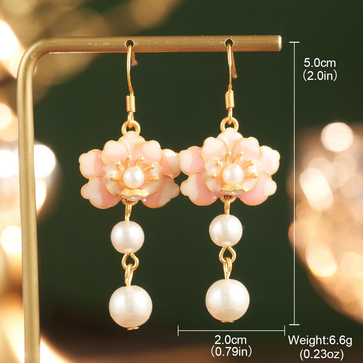 New Chinese Style Enamel Pearl Butterfly Long Earrings with 925 Sterling Silver Posts, Timeless Elegance - Image 8