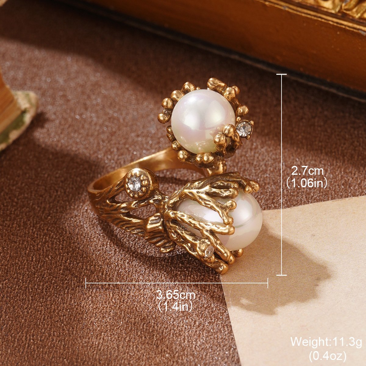 Retro Vintage Sterling Silver Post Earrings in Russian Gold Palace Style – Refined Luxury Aesthetic - Image 13